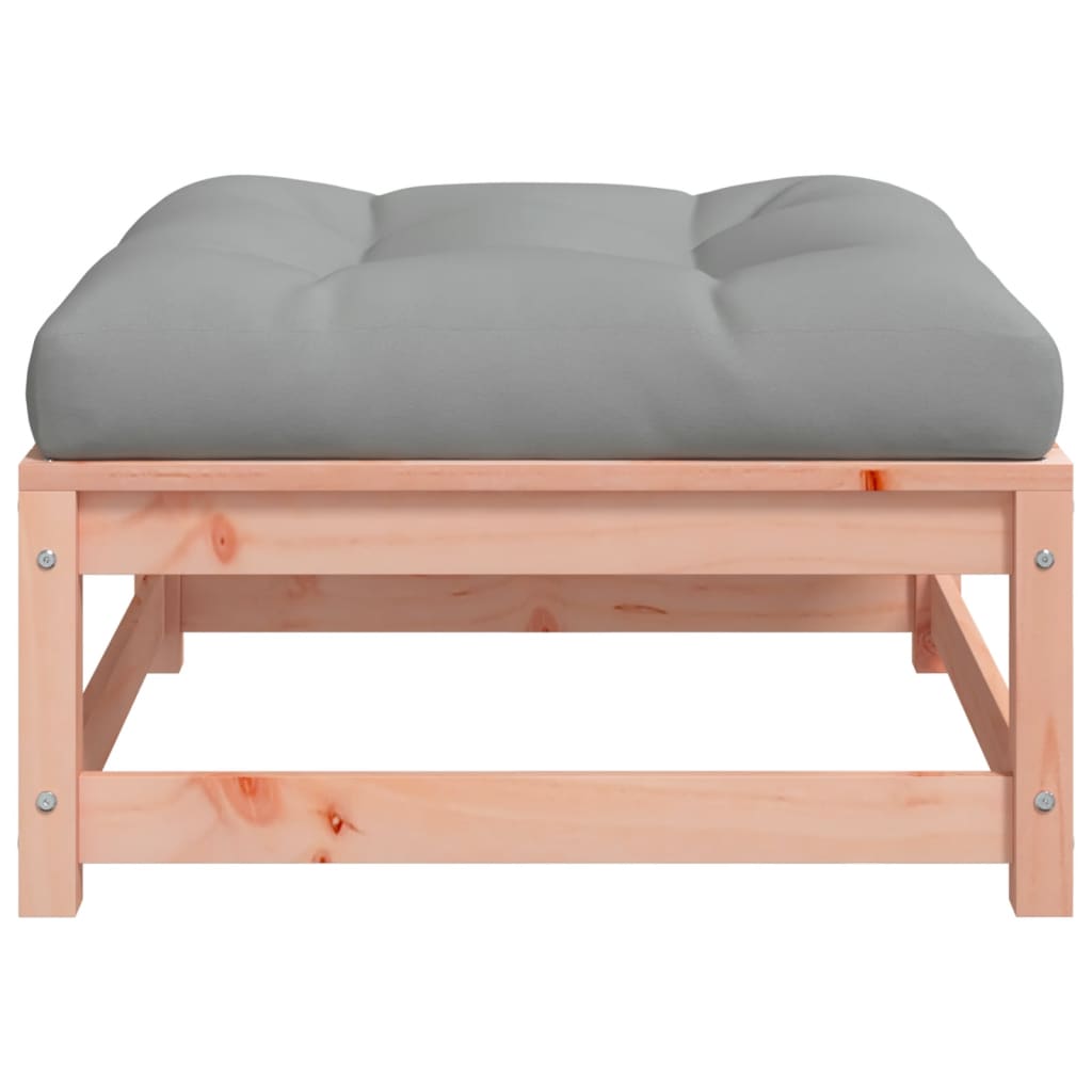 Gartenhocker mit Kissen 2 Stk. Massivholz Douglasie