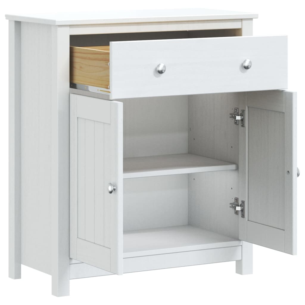 Bathroom cabinet BERG white 69,5x34x80 cm solid pine