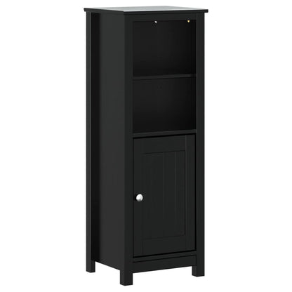Bathroom cabinet BERG Black 40x34x110 cm solid pine