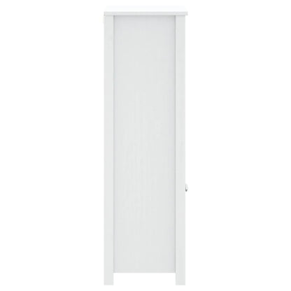 Bathroom cabinet BERG white 69,5x34x110 cm solid pine