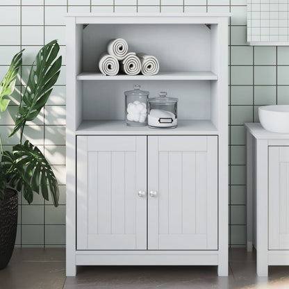 Bathroom cabinet BERG white 69,5x34x110 cm solid pine