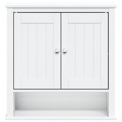 Bathroom wall cabinet BERG white 69.5x27x71.5 cm solid wood