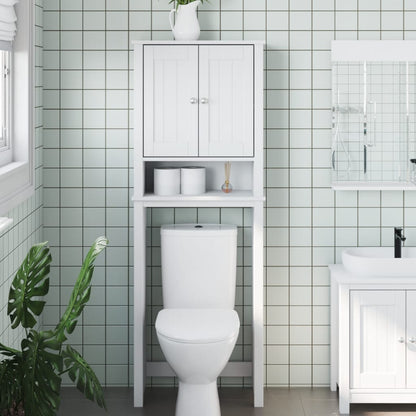 Toilet cabinet BERG white 60x27x164,5 cm solid wood