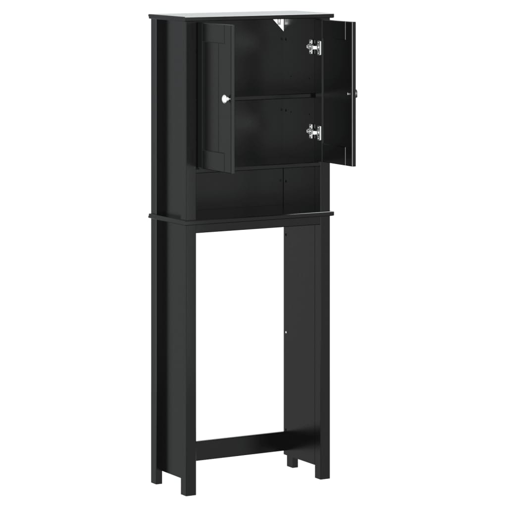 Toilet cabinet BERG Black 60x27x164,5 cm solid wood