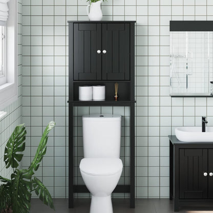 Toilet cabinet BERG Black 60x27x164,5 cm solid wood