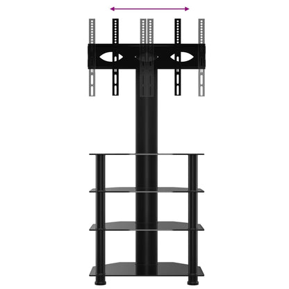 TV kutna polica sa 4 police za 32-70 inča crna