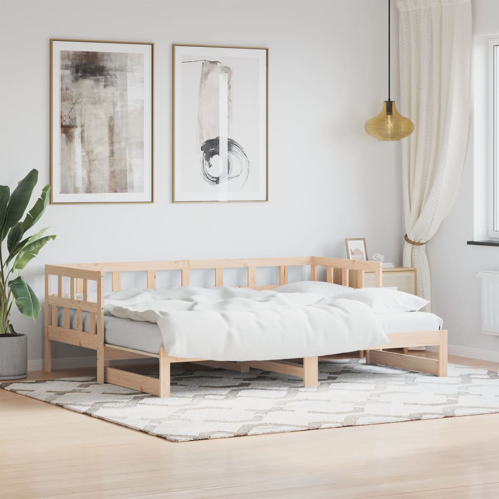 Daybed extendable 90x200 cm solid pine wood
