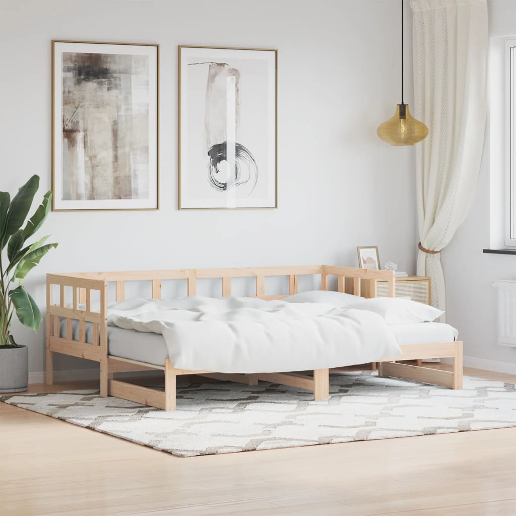 Daybed extendable 90x190 cm solid pine wood