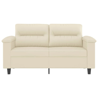2-Sitzer-Sofa Creme 120 cm Kunstleder