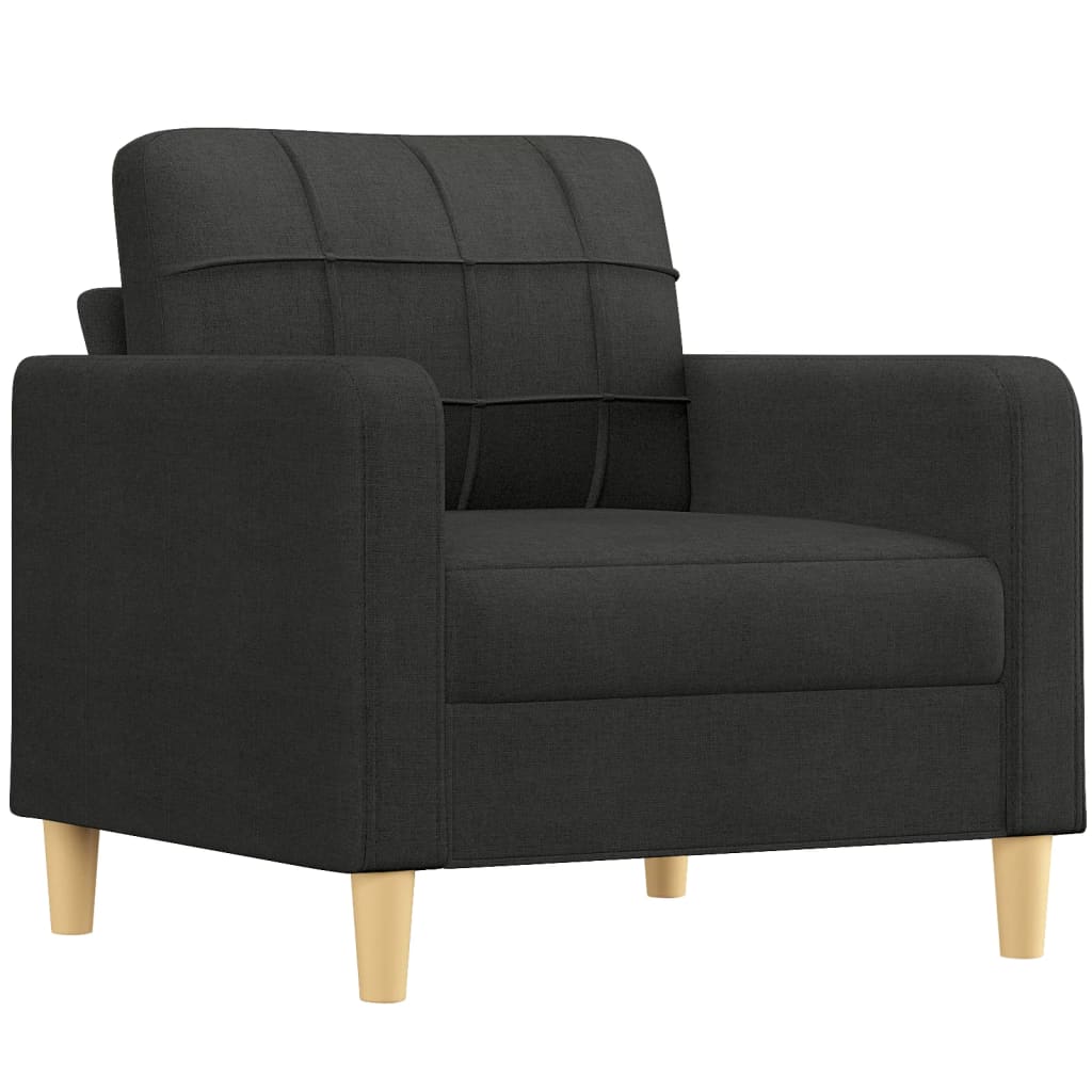 Sofa armchair black 60 cm fabric