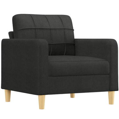 Sofa armchair black 60 cm fabric