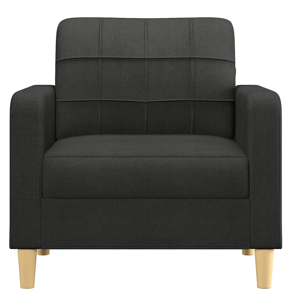 Sofa armchair black 60 cm fabric