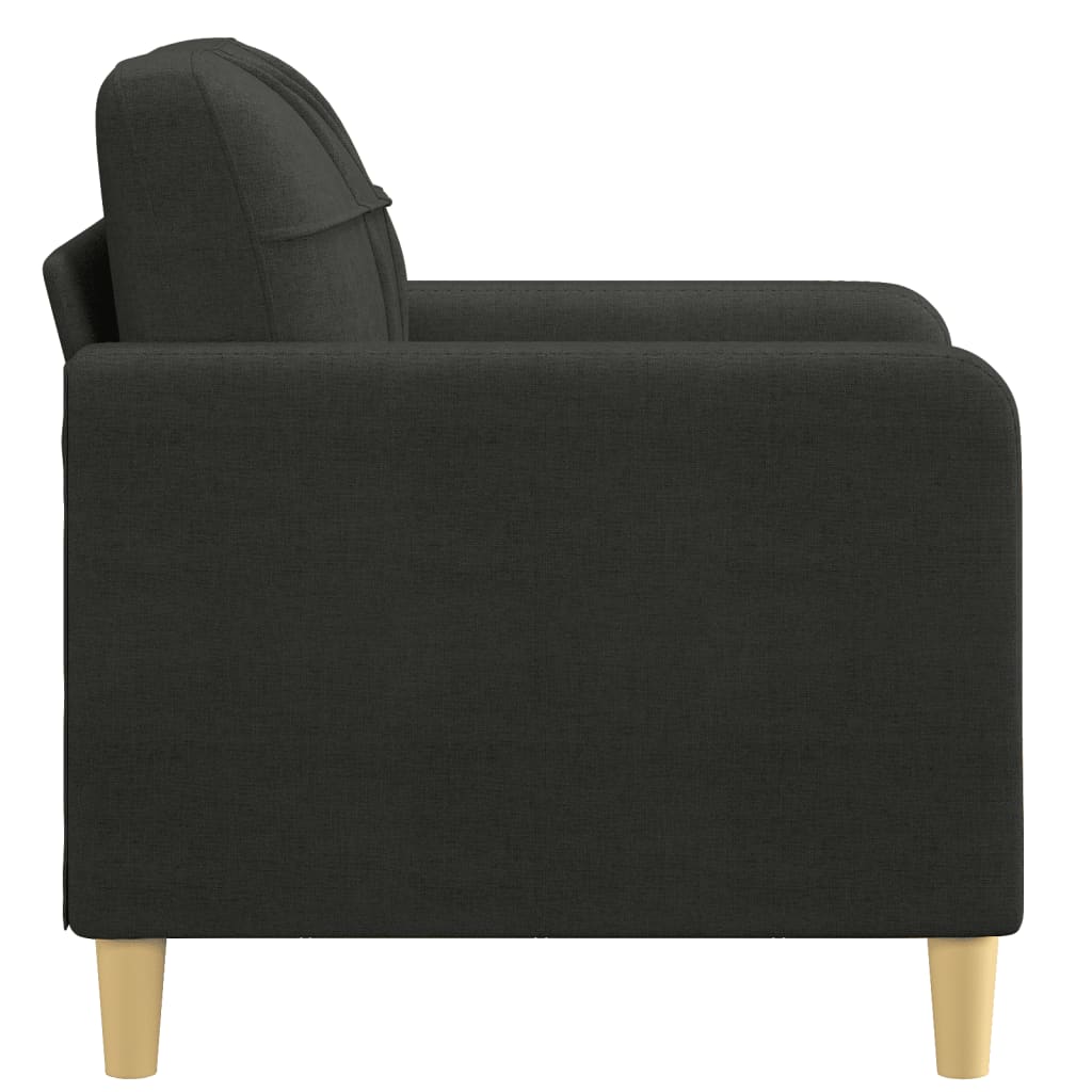 Sofa armchair black 60 cm fabric