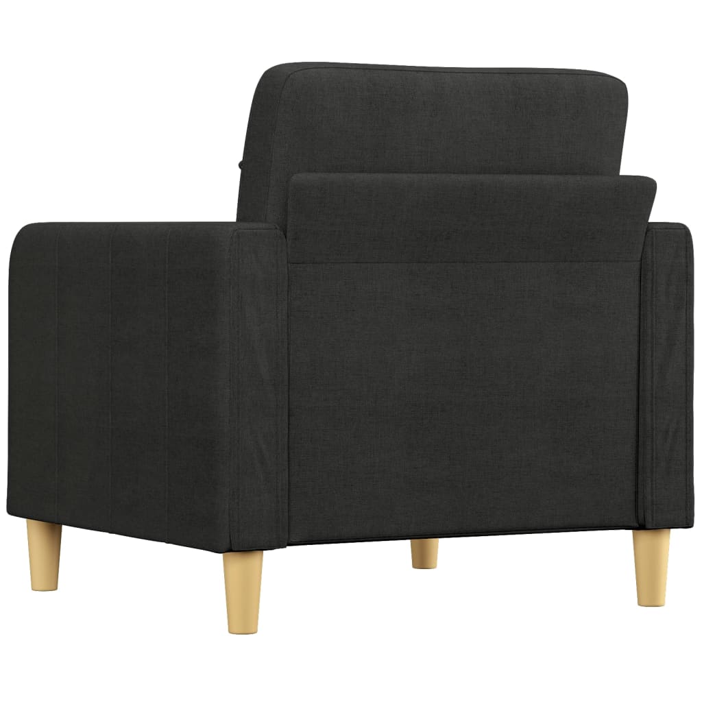 Sofa armchair black 60 cm fabric