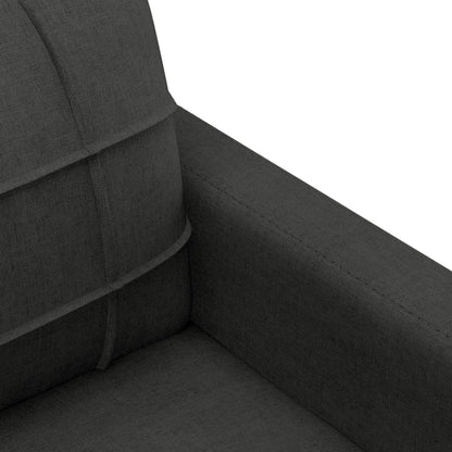 Sofa armchair black 60 cm fabric