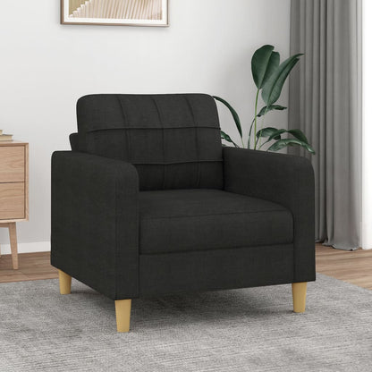 Sofa armchair black 60 cm fabric