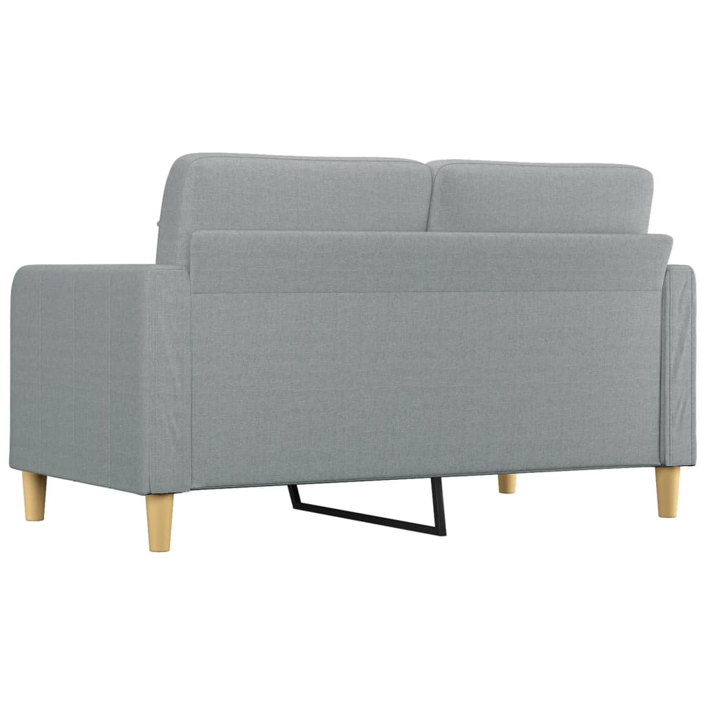 2-seater sofa light grey 140 cm fabric