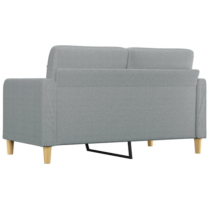 2-seater sofa light grey 140 cm fabric