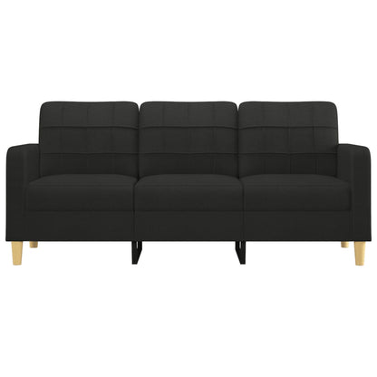 3-Sitzer-Sofa Schwarz 180 cm Stoff