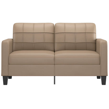 2-Sitzer-Sofa Cappuccino-Braun 140 cm Kunstleder