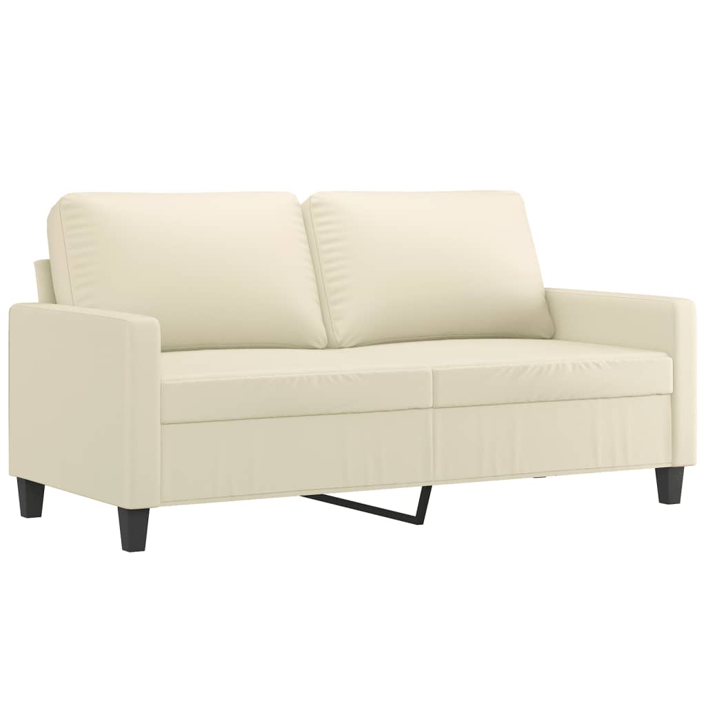 Sofa 2-sjed krem ​​140 cm umjetna koža