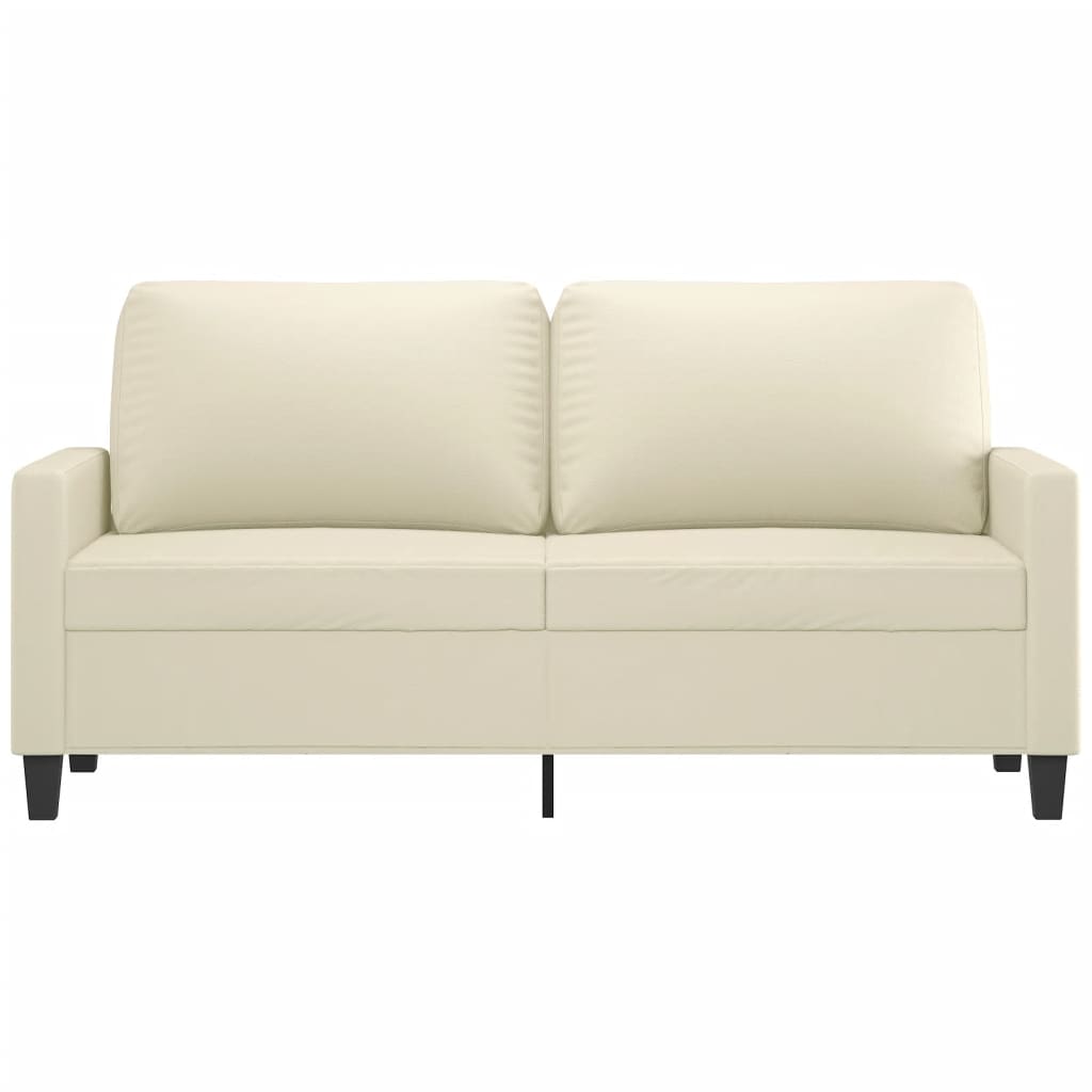 Sofa 2-sjed krem ​​140 cm umjetna koža