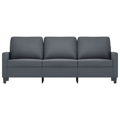 3-Sitzer-Sofa Dunkelgrau 180 cm Samt