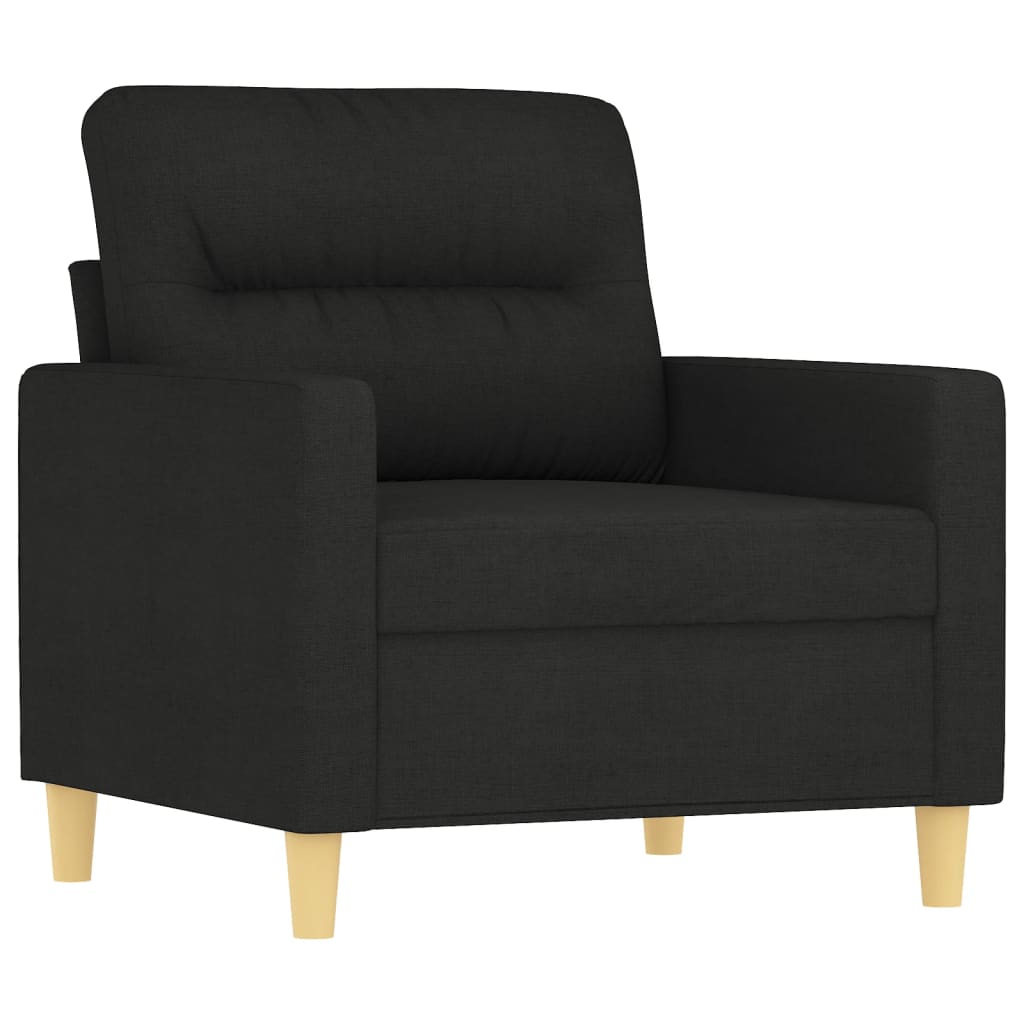 Sofa armchair black 60 cm fabric