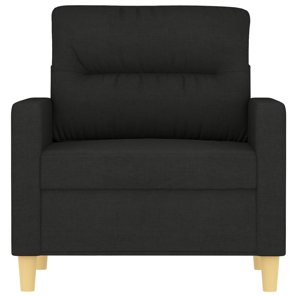Sofa armchair black 60 cm fabric