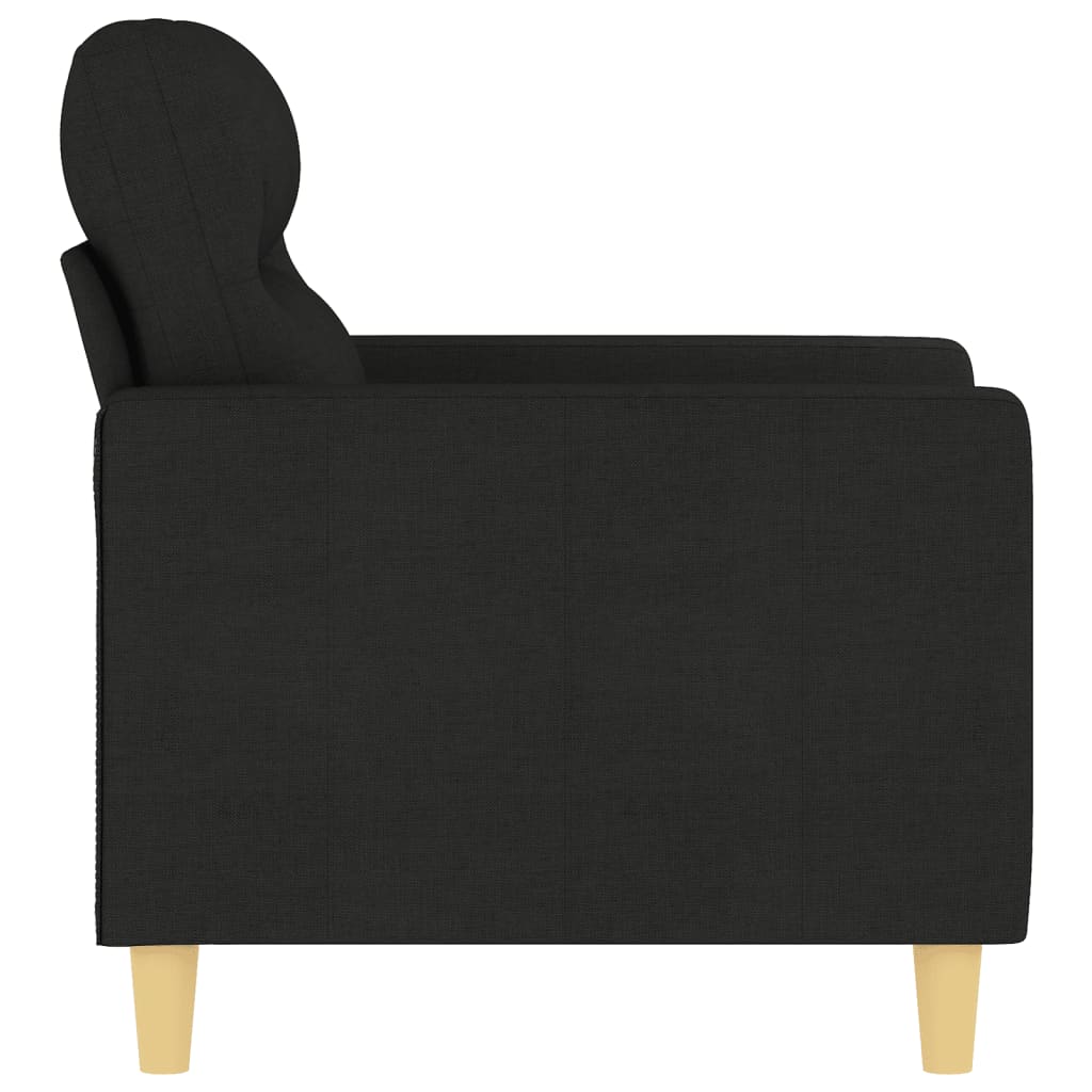 Sofa armchair black 60 cm fabric