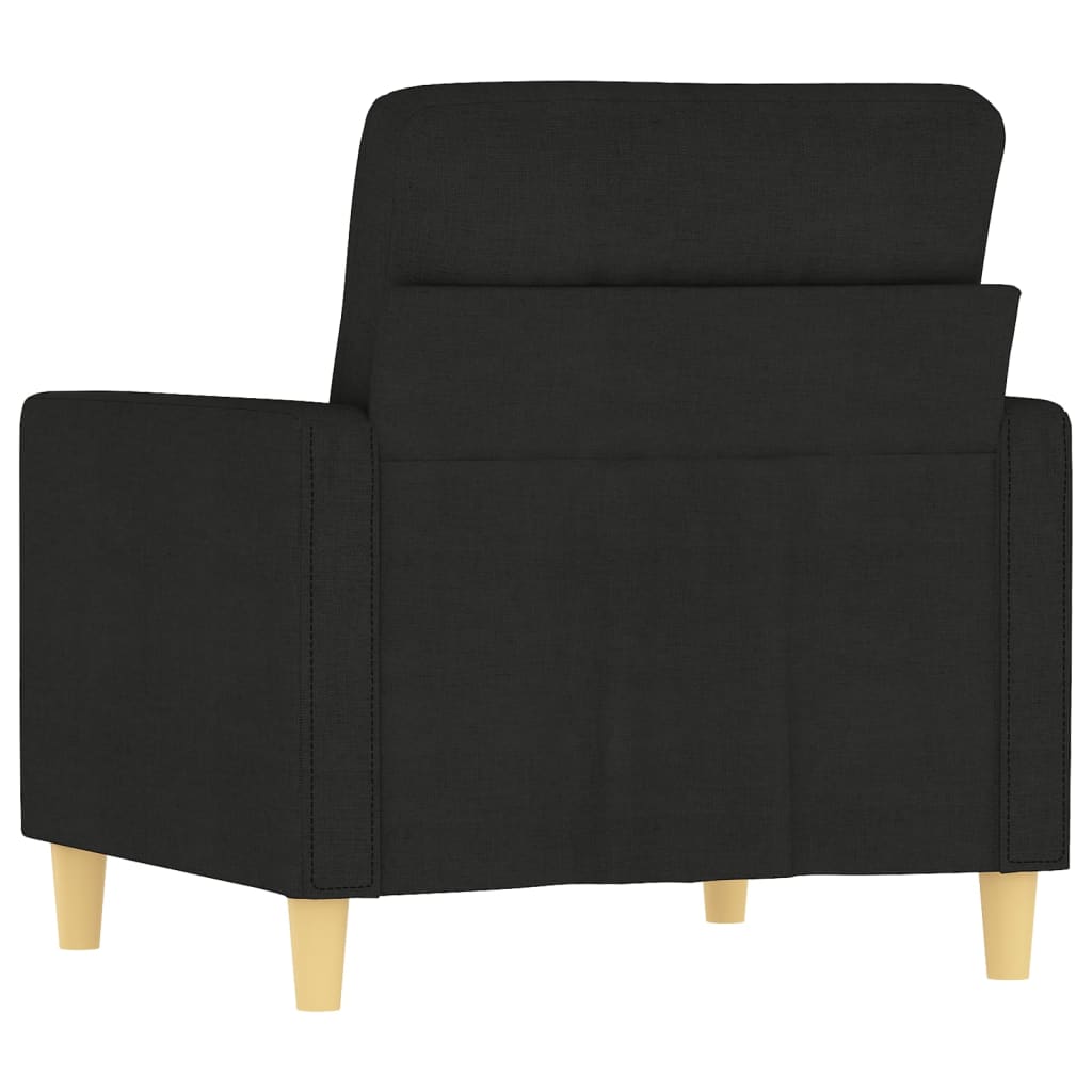 Sofa armchair black 60 cm fabric