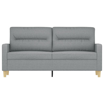 2-Sitzer-Sofa Hellgrau 140 cm Stoff