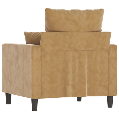 Armchair Brown 60 cm Velvet