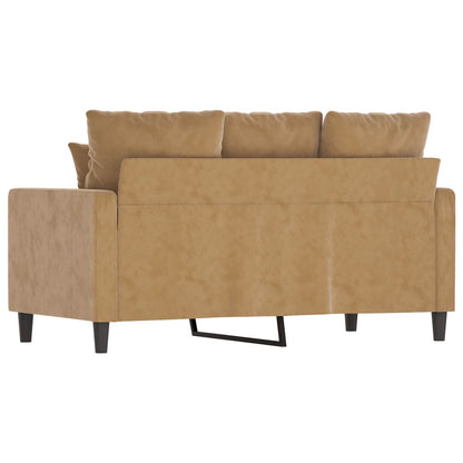 Sofa 2-sjed smeđa 120 cm baršun