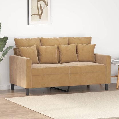 Sofa 2-sjed smeđa 120 cm baršun