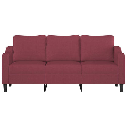 3-Sitzer-Sofa Weinrot 180 cm Stoff