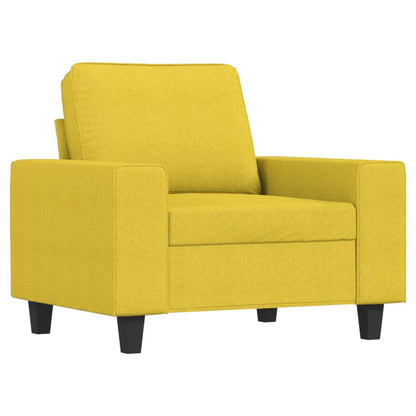 Armchair light yellow 60 cm fabric