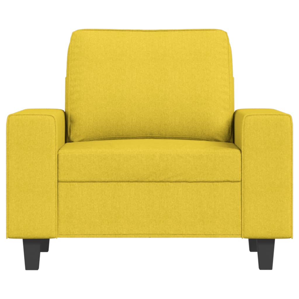 Armchair light yellow 60 cm fabric