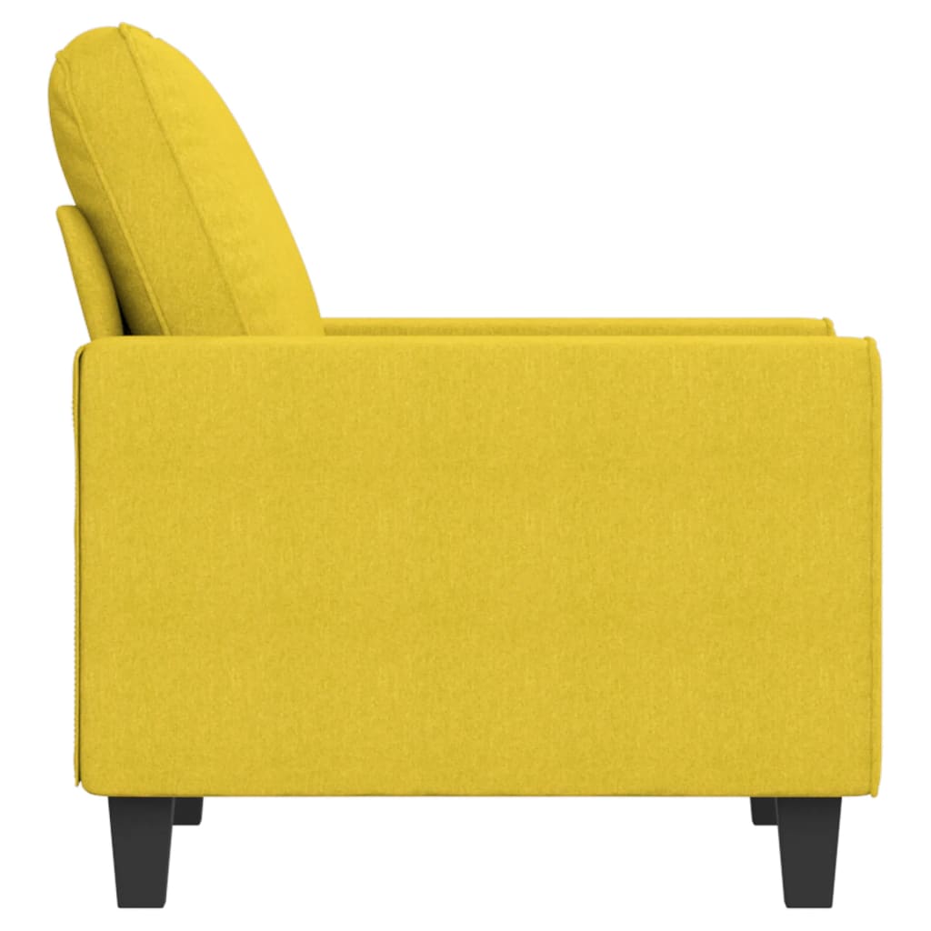 Armchair light yellow 60 cm fabric
