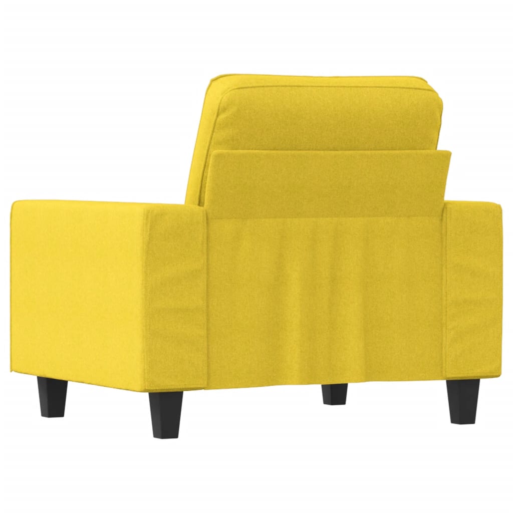 Armchair light yellow 60 cm fabric