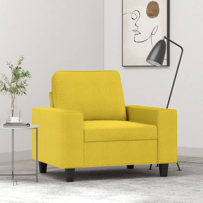 Armchair light yellow 60 cm fabric