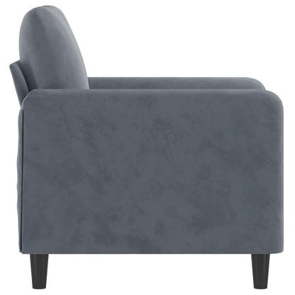 Armchair dark grey 60 cm velvet