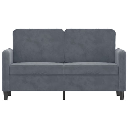 2-seater sofa dark grey 120 cm velvet