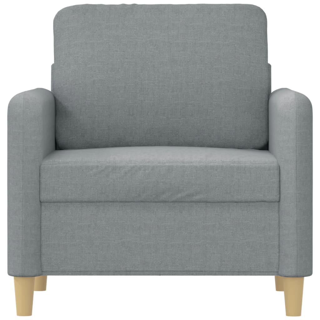Armchair light grey 60 cm fabric