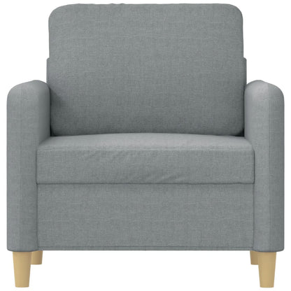 Armchair light grey 60 cm fabric