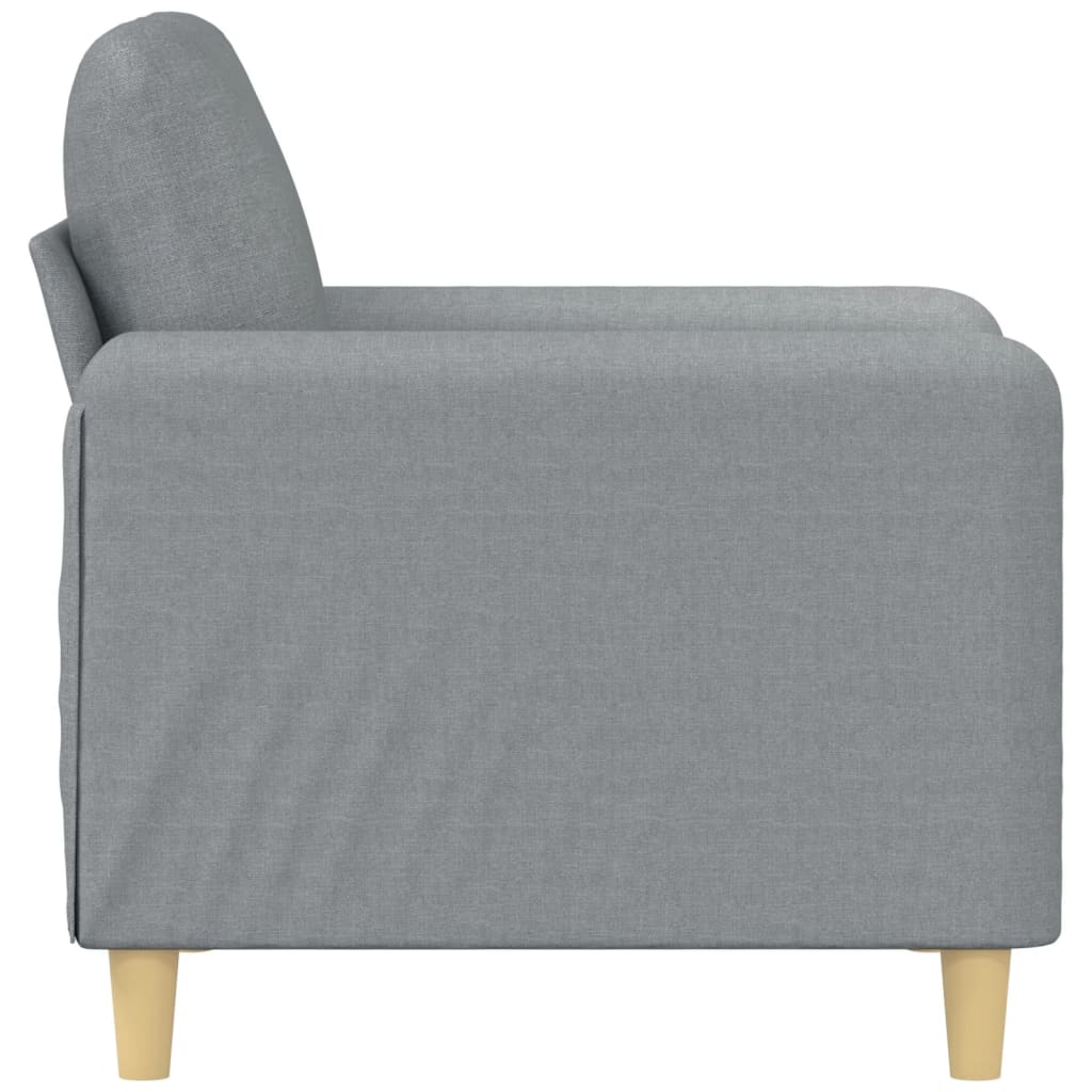Armchair light grey 60 cm fabric