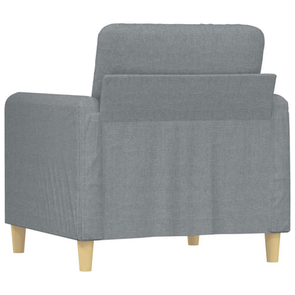 Armchair light grey 60 cm fabric