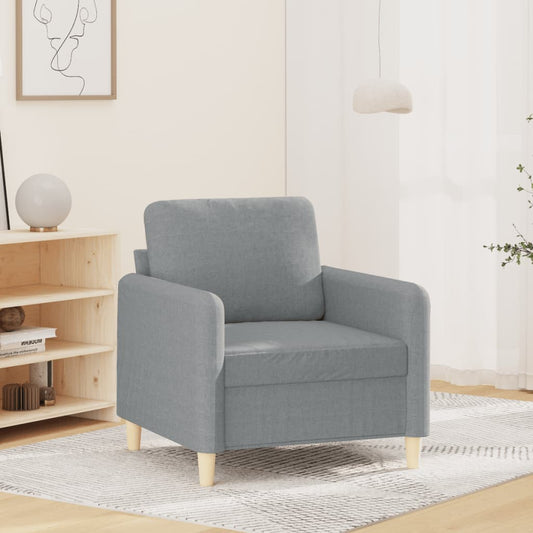 Armchair light grey 60 cm fabric
