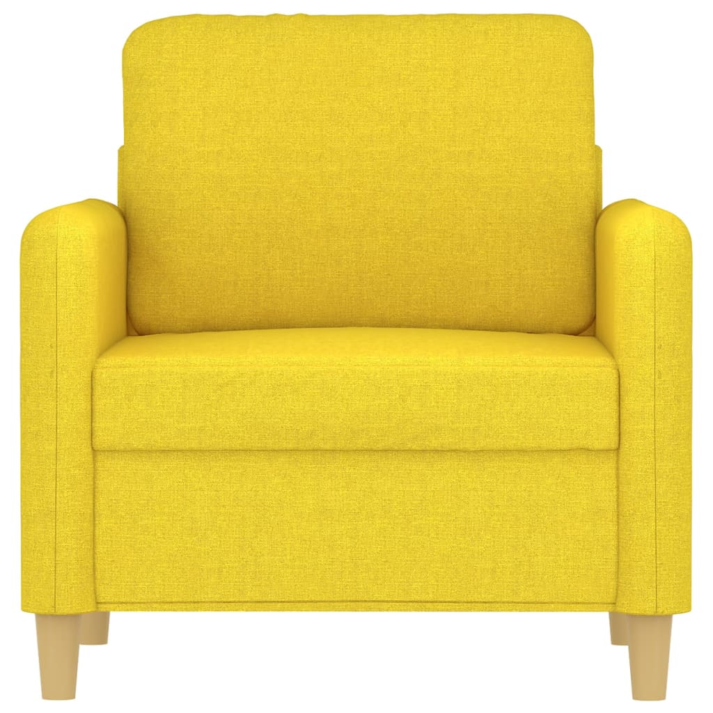 Armchair light yellow 60 cm fabric