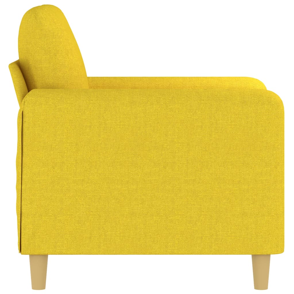 Armchair light yellow 60 cm fabric